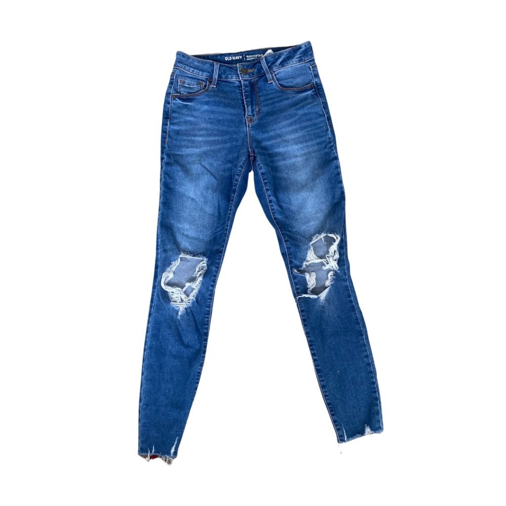 Old Navy, ankle skinny, ripped jeans, 0